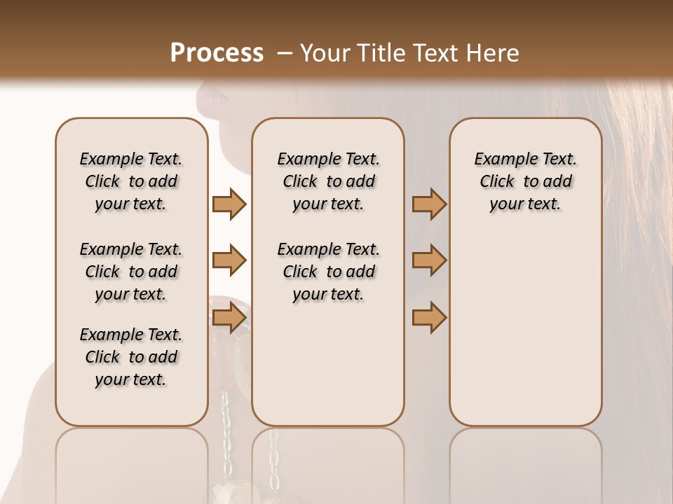 Back Side Shot Of Young And Beautiful Red Haired With Stones Necklace On Shoulder PowerPoint Template