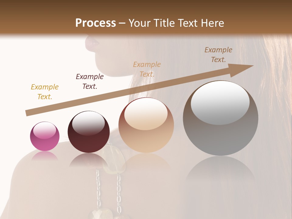 Back Side Shot Of Young And Beautiful Red Haired With Stones Necklace On Shoulder PowerPoint Template