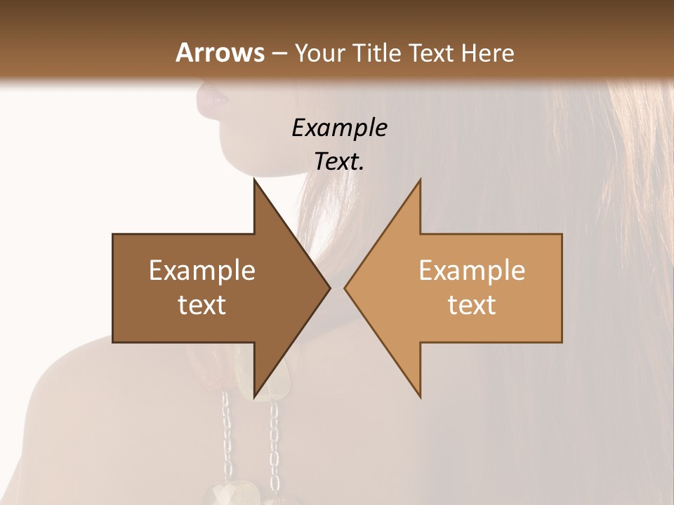 Back Side Shot Of Young And Beautiful Red Haired With Stones Necklace On Shoulder PowerPoint Template