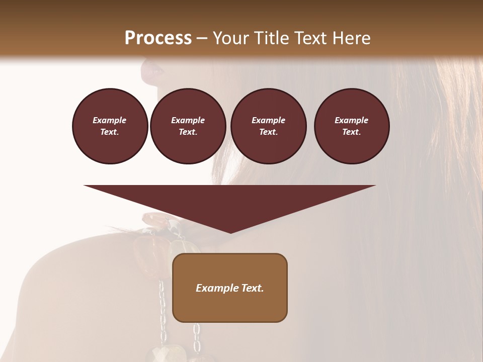 Back Side Shot Of Young And Beautiful Red Haired With Stones Necklace On Shoulder PowerPoint Template