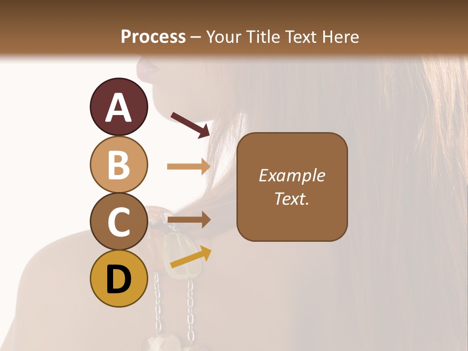 Back Side Shot Of Young And Beautiful Red Haired With Stones Necklace On Shoulder PowerPoint Template