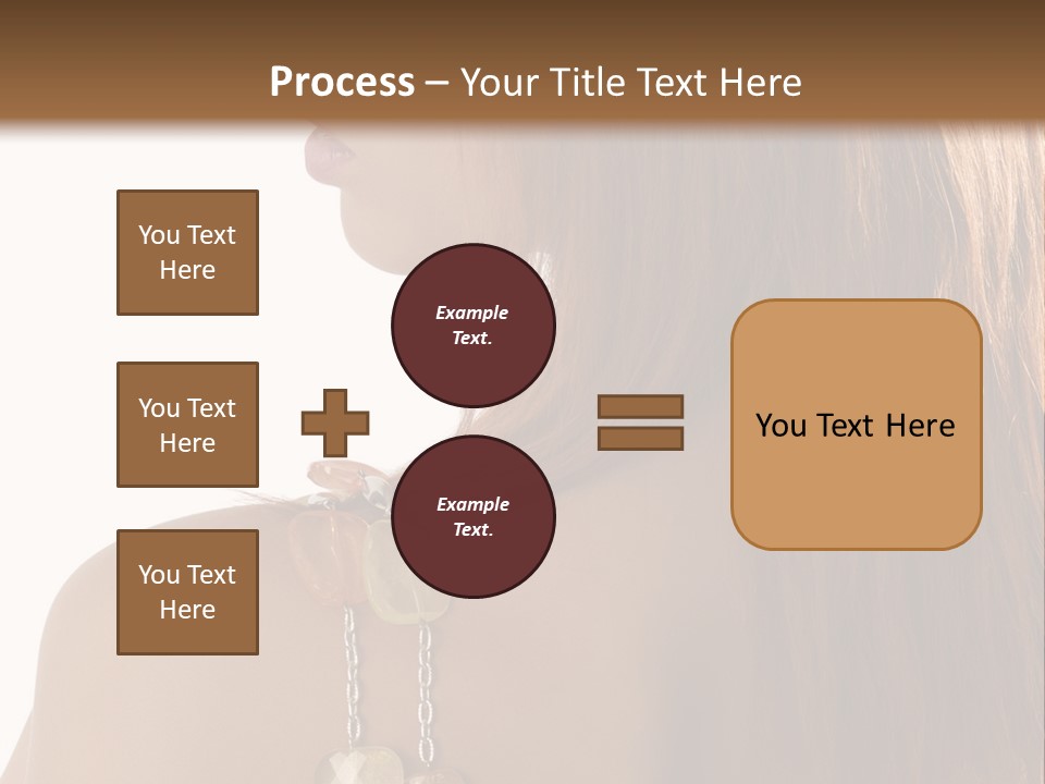 Back Side Shot Of Young And Beautiful Red Haired With Stones Necklace On Shoulder PowerPoint Template