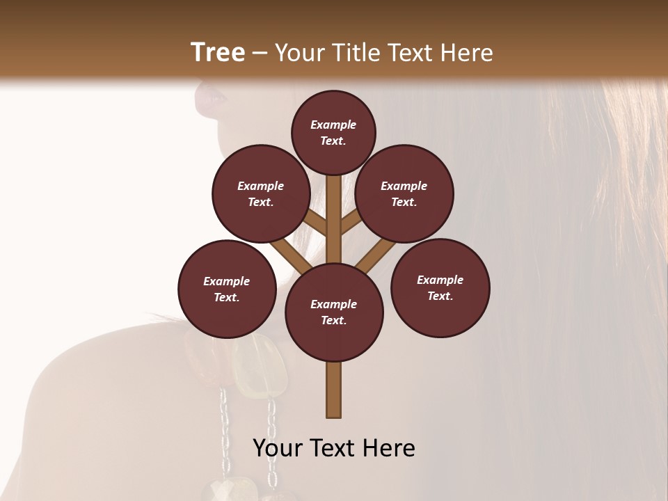 Back Side Shot Of Young And Beautiful Red Haired With Stones Necklace On Shoulder PowerPoint Template