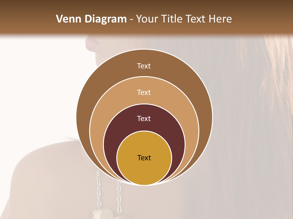 Back Side Shot Of Young And Beautiful Red Haired With Stones Necklace On Shoulder PowerPoint Template