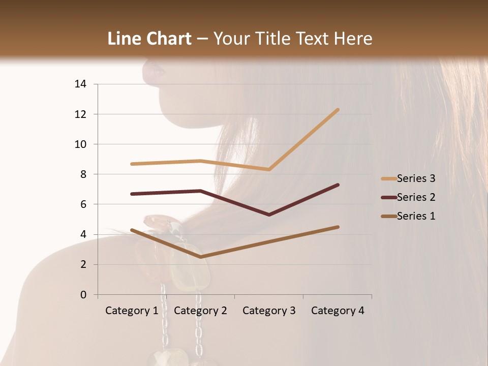 Back Side Shot Of Young And Beautiful Red Haired With Stones Necklace On Shoulder PowerPoint Template