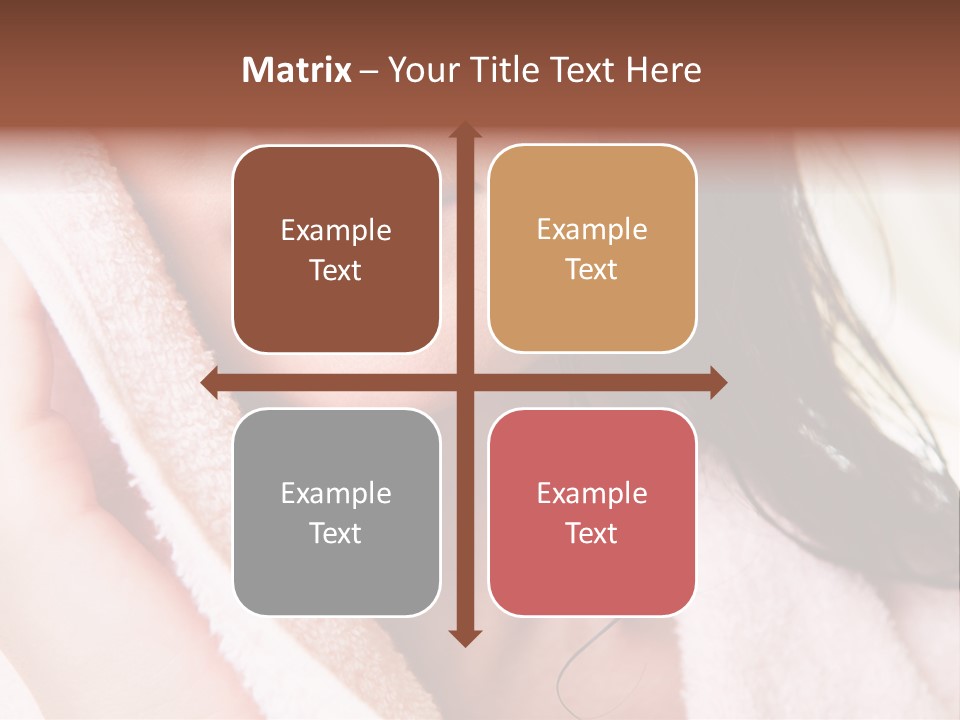 Lower Part Of Female Face Drying Herself With Soft Towel PowerPoint Template