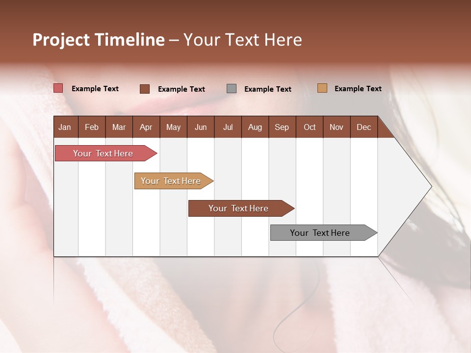 Lower Part Of Female Face Drying Herself With Soft Towel PowerPoint Template
