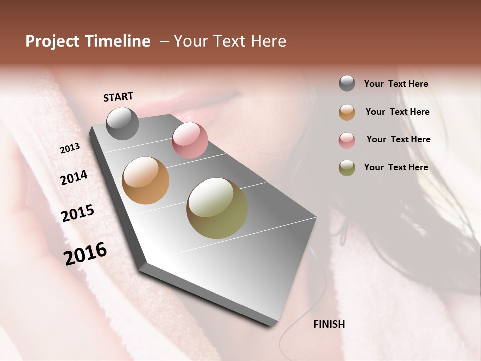 Lower Part Of Female Face Drying Herself With Soft Towel PowerPoint Template