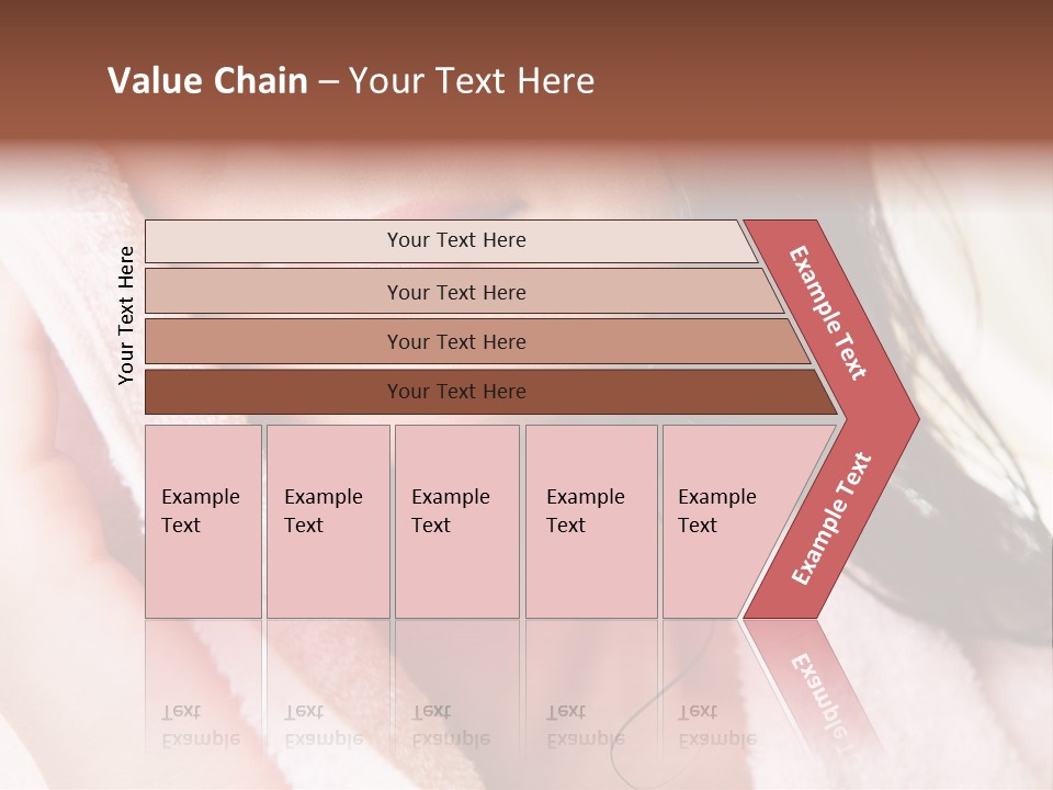 Lower Part Of Female Face Drying Herself With Soft Towel PowerPoint Template