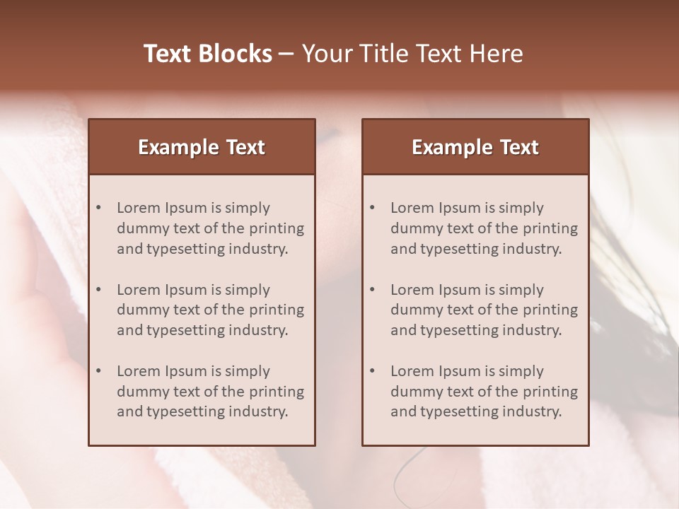 Lower Part Of Female Face Drying Herself With Soft Towel PowerPoint Template