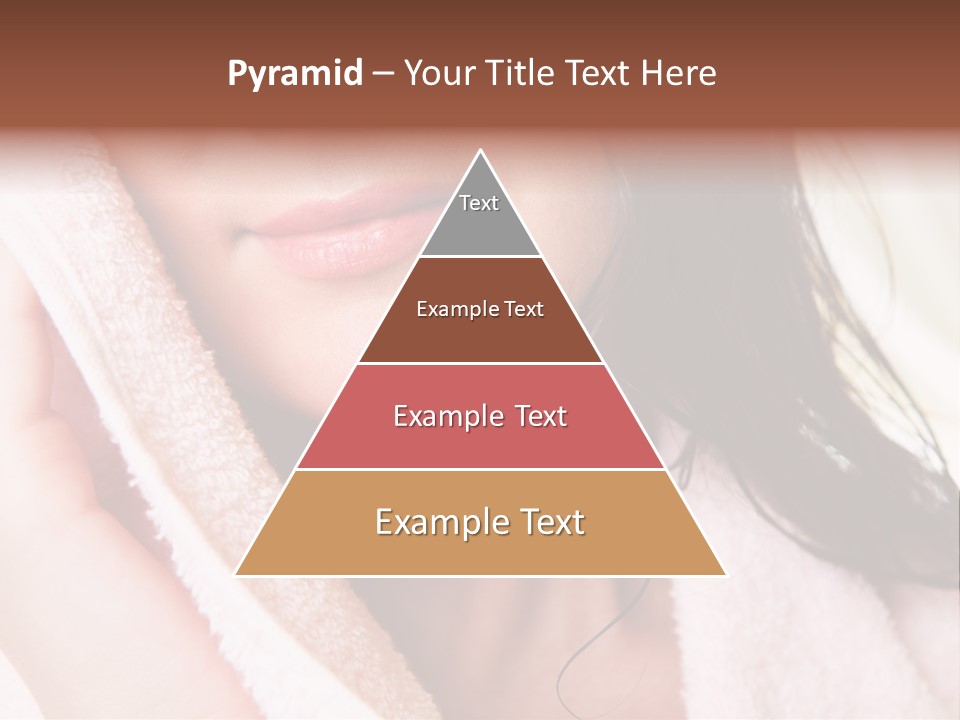 Lower Part Of Female Face Drying Herself With Soft Towel PowerPoint Template