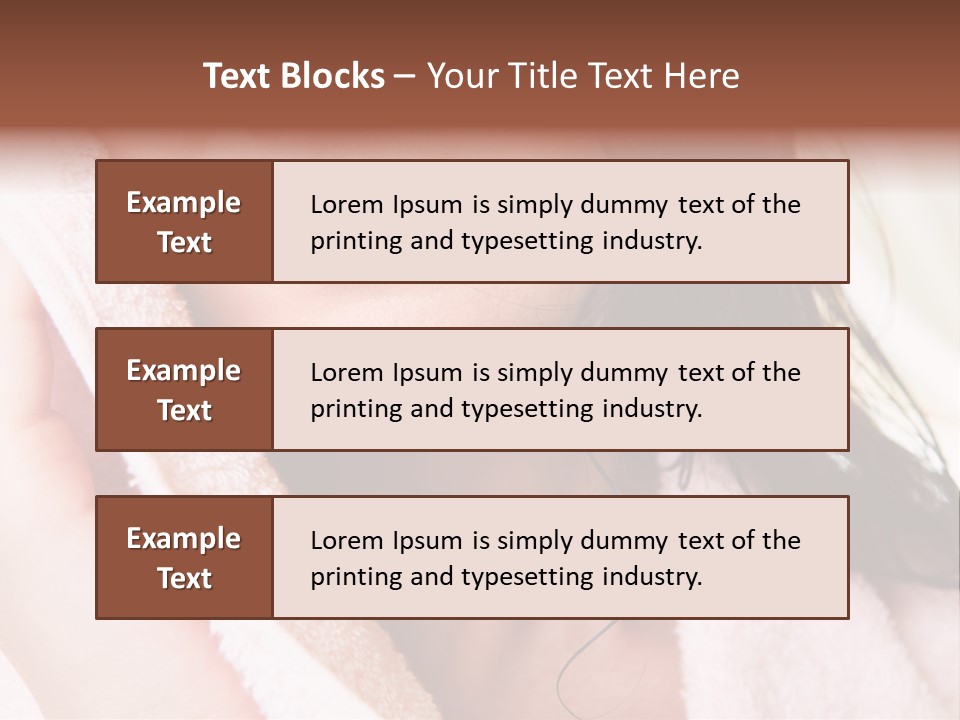 Lower Part Of Female Face Drying Herself With Soft Towel PowerPoint Template