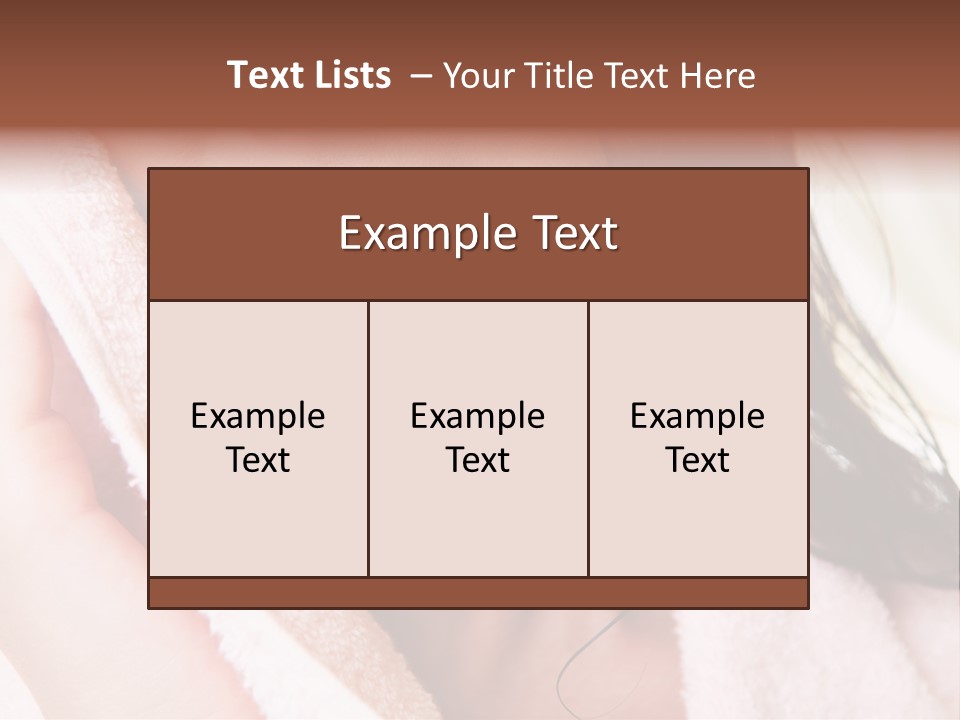 Lower Part Of Female Face Drying Herself With Soft Towel PowerPoint Template