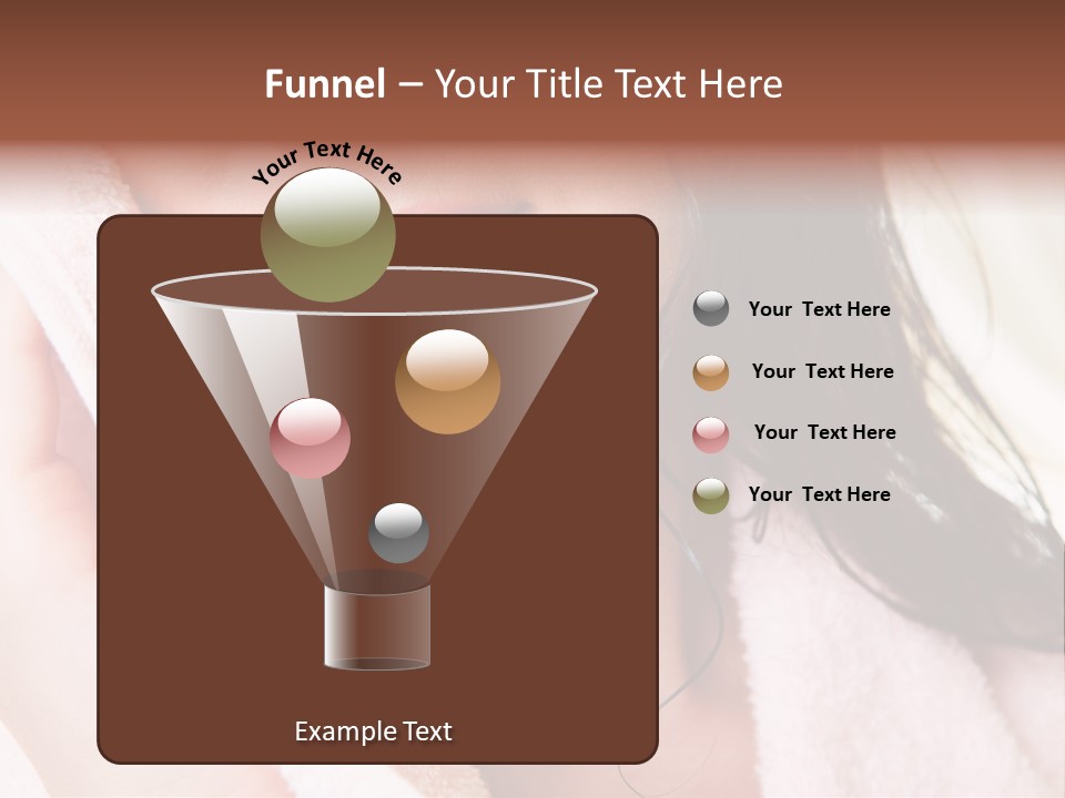 Lower Part Of Female Face Drying Herself With Soft Towel PowerPoint Template