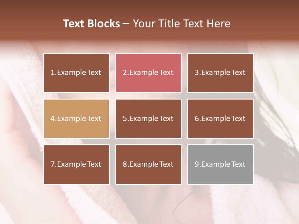 Lower Part Of Female Face Drying Herself With Soft Towel PowerPoint Template