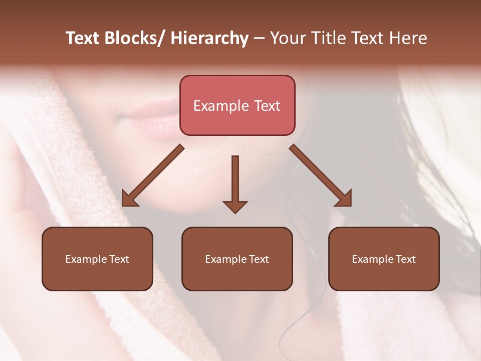 Lower Part Of Female Face Drying Herself With Soft Towel PowerPoint Template