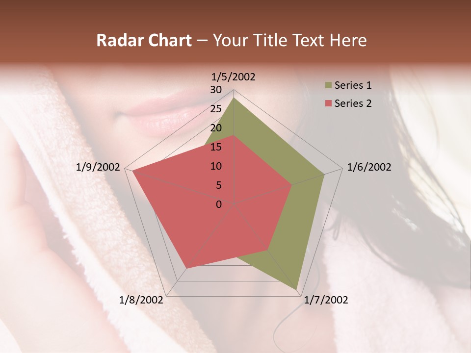 Lower Part Of Female Face Drying Herself With Soft Towel PowerPoint Template