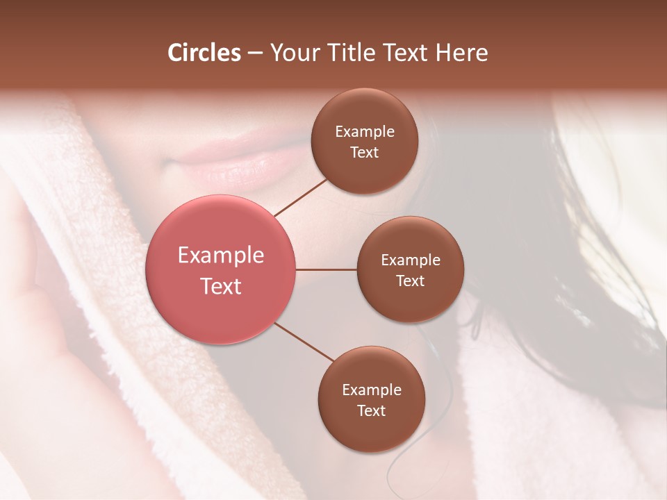 Lower Part Of Female Face Drying Herself With Soft Towel PowerPoint Template