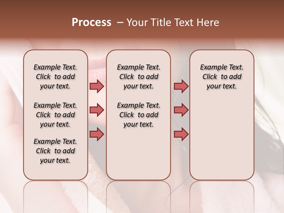 Lower Part Of Female Face Drying Herself With Soft Towel PowerPoint Template