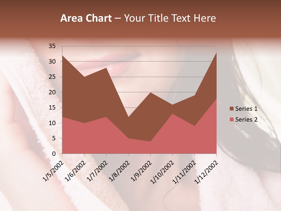 Lower Part Of Female Face Drying Herself With Soft Towel PowerPoint Template