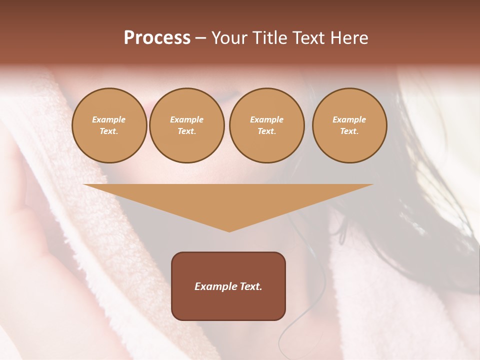 Lower Part Of Female Face Drying Herself With Soft Towel PowerPoint Template