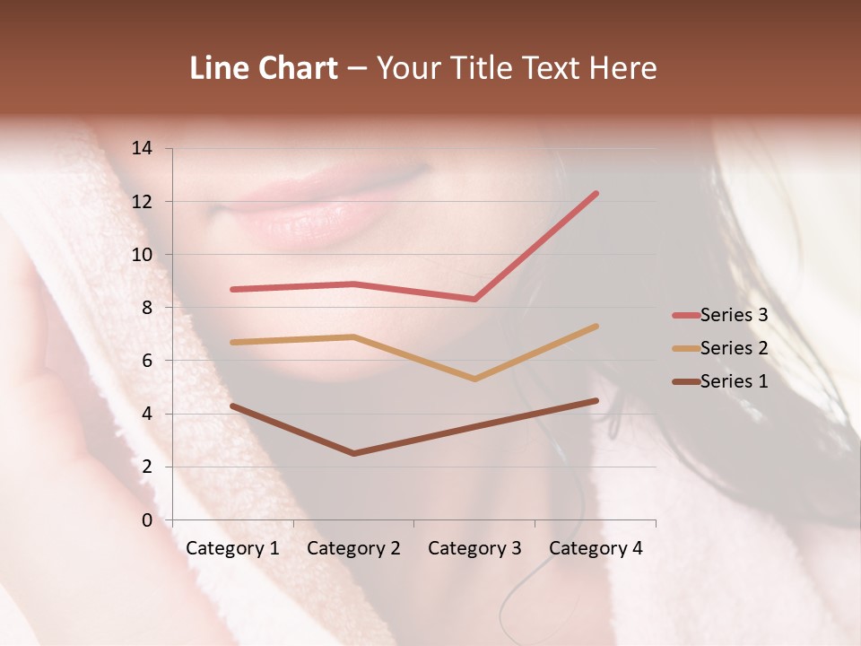 Lower Part Of Female Face Drying Herself With Soft Towel PowerPoint Template