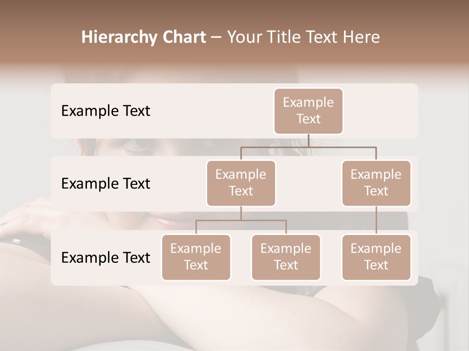 Young Attractive Smiling Woman Put Head On Hand PowerPoint Template