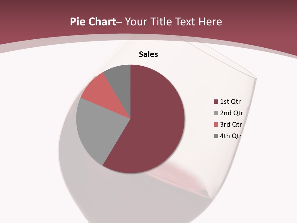 Moving Red Wine Glass Isolated Over White Background PowerPoint Template