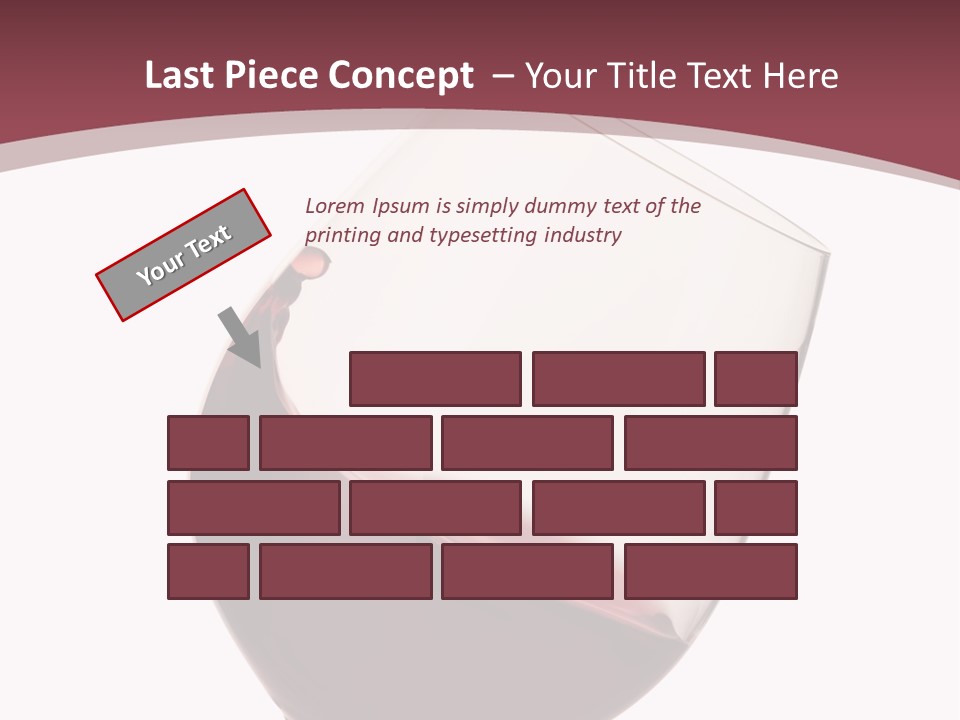 Moving Red Wine Glass Isolated Over White Background PowerPoint Template