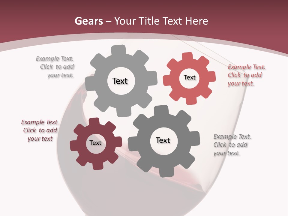 Moving Red Wine Glass Isolated Over White Background PowerPoint Template