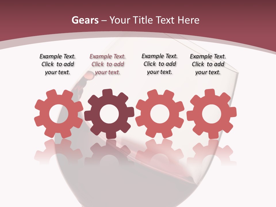 Moving Red Wine Glass Isolated Over White Background PowerPoint Template