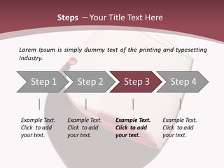 Moving Red Wine Glass Isolated Over White Background PowerPoint Template