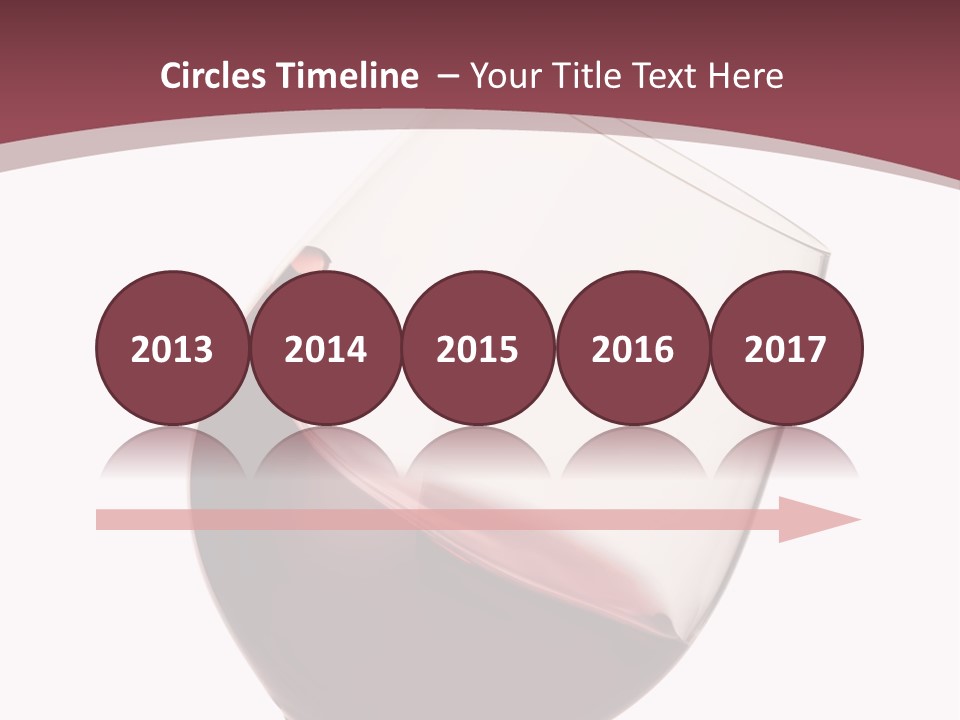 Moving Red Wine Glass Isolated Over White Background PowerPoint Template