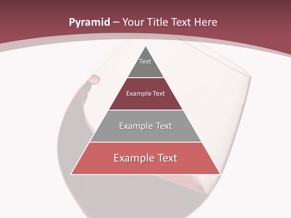 Moving Red Wine Glass Isolated Over White Background PowerPoint Template