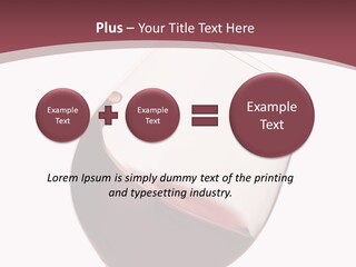 Moving Red Wine Glass Isolated Over White Background PowerPoint Template