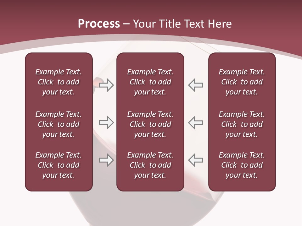 Moving Red Wine Glass Isolated Over White Background PowerPoint Template