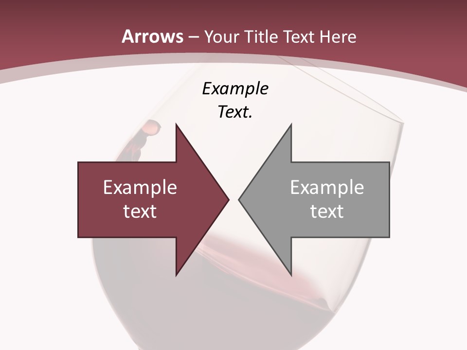 Moving Red Wine Glass Isolated Over White Background PowerPoint Template