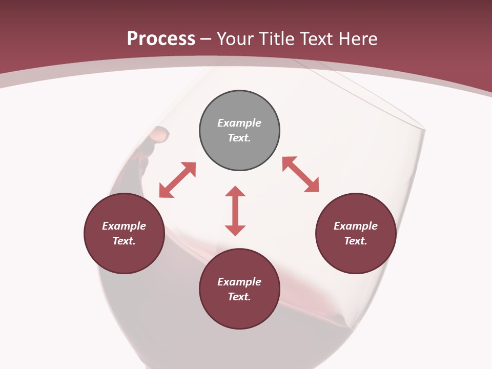 Moving Red Wine Glass Isolated Over White Background PowerPoint Template