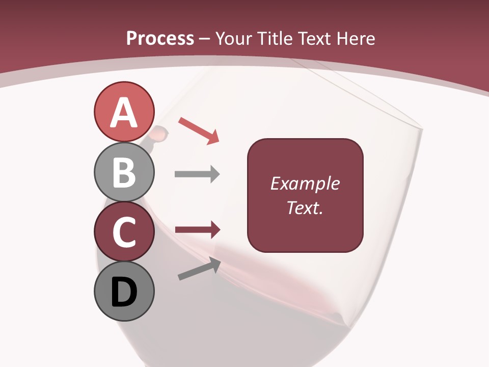 Moving Red Wine Glass Isolated Over White Background PowerPoint Template