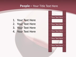 Moving Red Wine Glass Isolated Over White Background PowerPoint Template