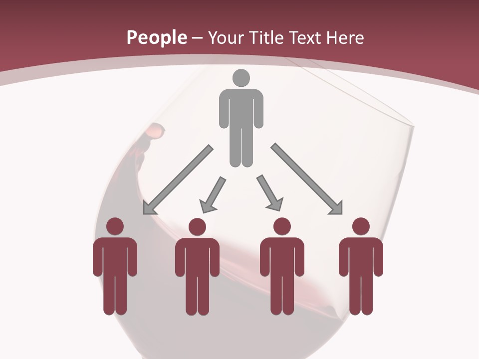 Moving Red Wine Glass Isolated Over White Background PowerPoint Template