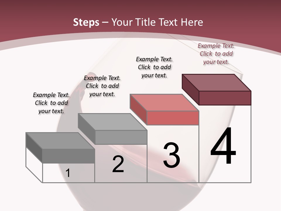 Moving Red Wine Glass Isolated Over White Background PowerPoint Template