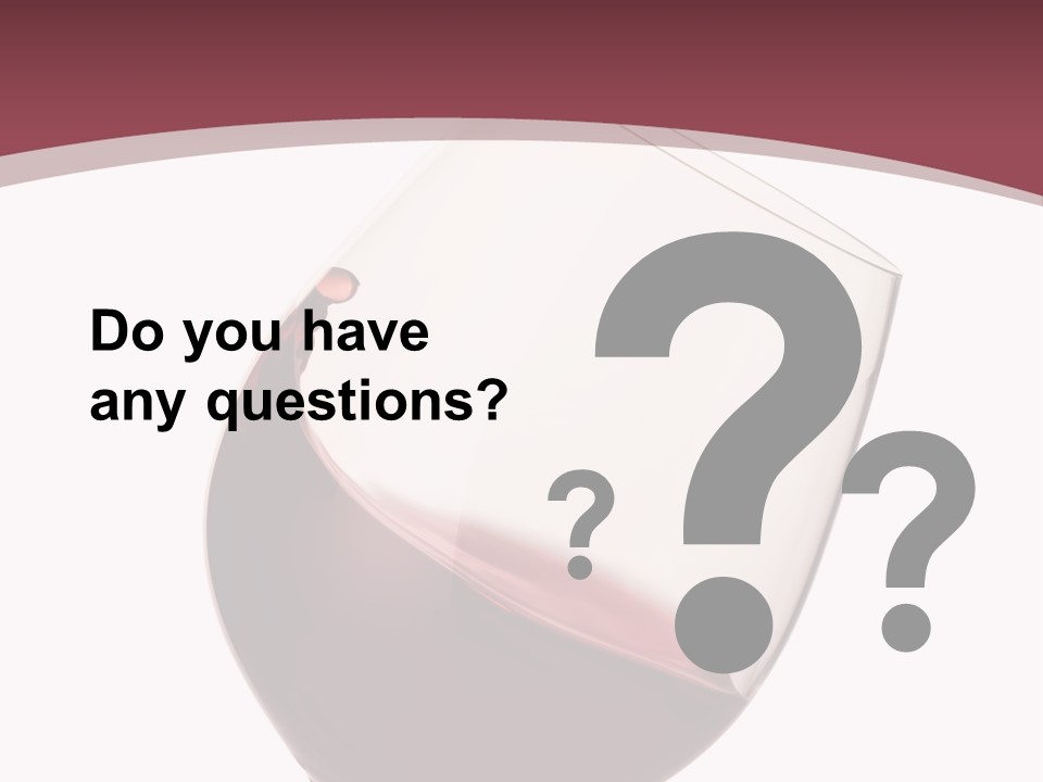 Moving Red Wine Glass Isolated Over White Background PowerPoint Template