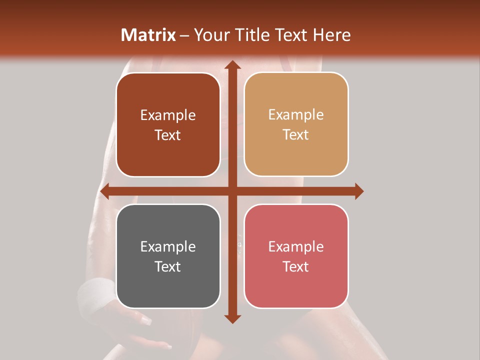 Woman With Football After A Workout PowerPoint Template