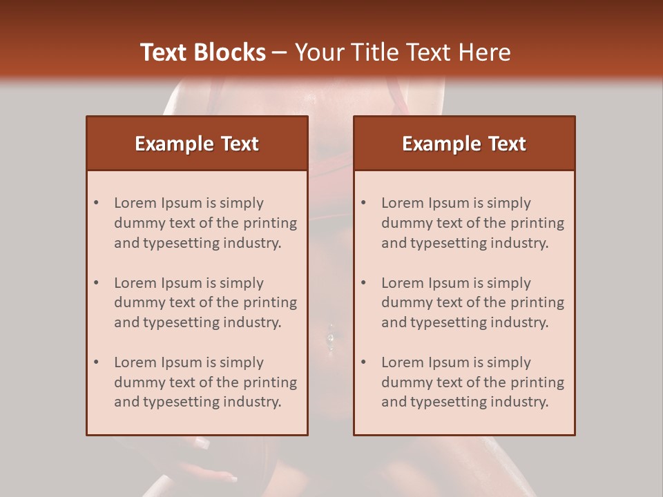 Woman With Football After A Workout PowerPoint Template