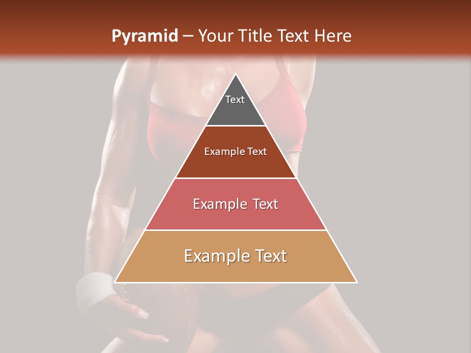 Woman With Football After A Workout PowerPoint Template