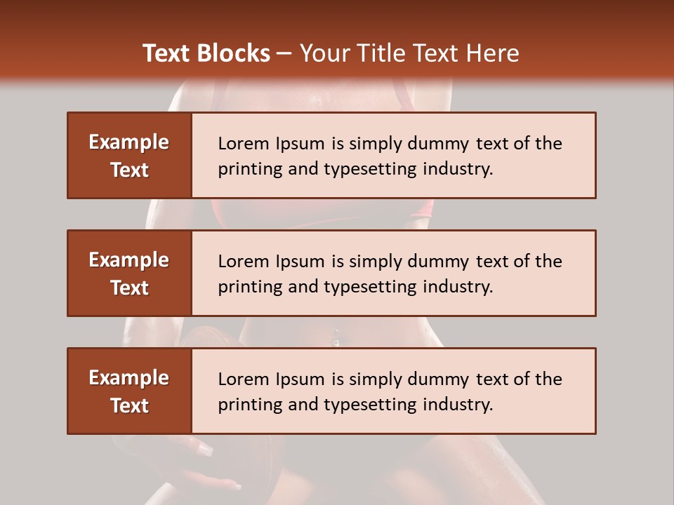 Woman With Football After A Workout PowerPoint Template