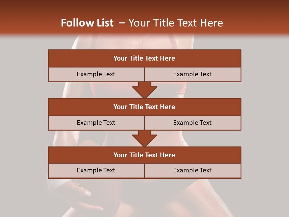 Woman With Football After A Workout PowerPoint Template