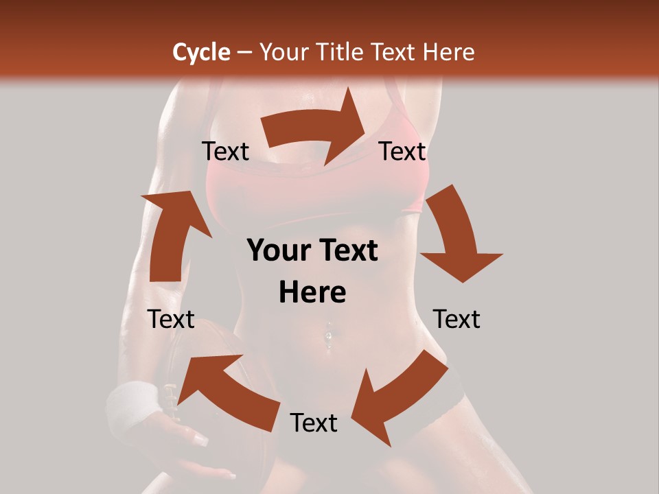 Woman With Football After A Workout PowerPoint Template