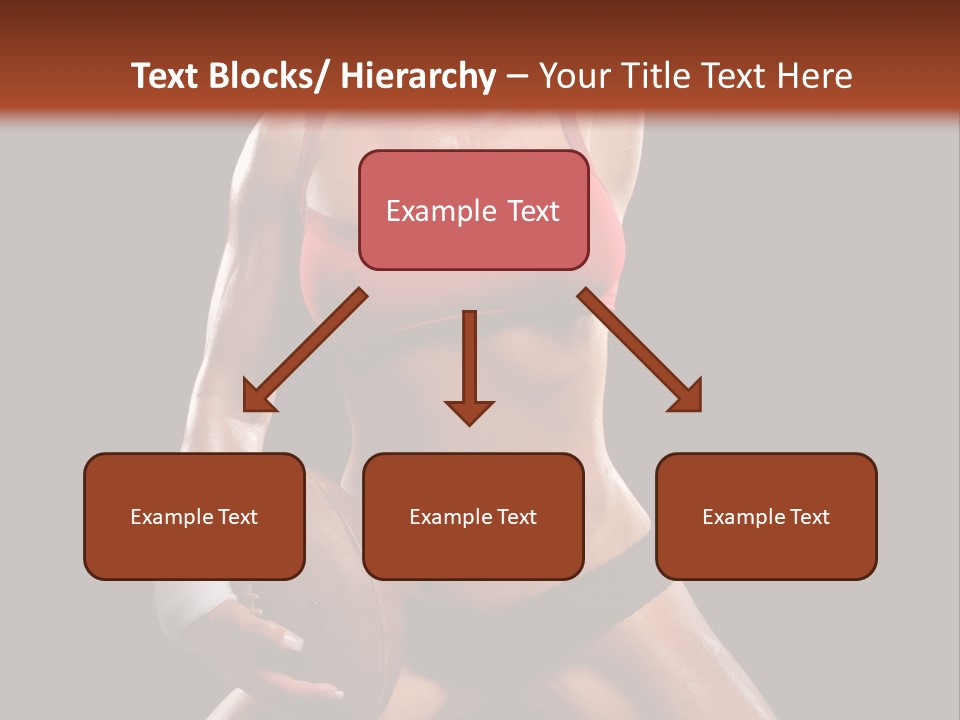 Woman With Football After A Workout PowerPoint Template